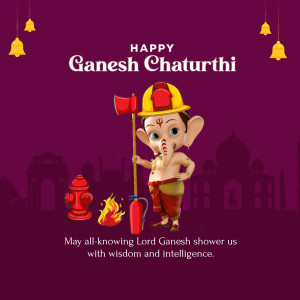 Happy Ganesh Chaturthi - Cartoon Ganesha Post For Pinterest