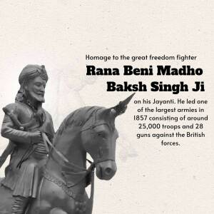 Rana Beni Madho Baksh Singh Ji - A Tribute Business Poster For Instagram