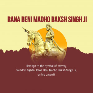 Rana Beni Madho Baksh Singh Ji Jayanti Banner For Telegram