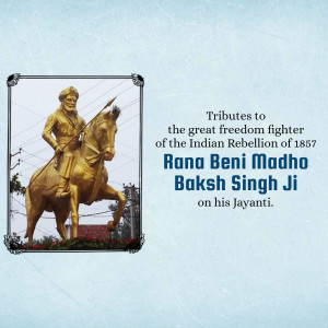 Rana Beni Madho Baksh Singh Ji Jayanti Social Media Post For Google Business Profile