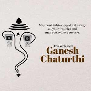 Ganesh Chaturthi Greetings Poster For Google Business Profile