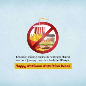 National Nutrition Week - Say No To Junk Food Advertisement For LinkedIn