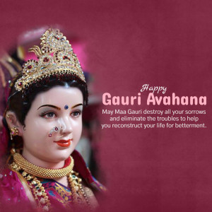 Happy Gauri Avahana Branding Post For WhatsApp