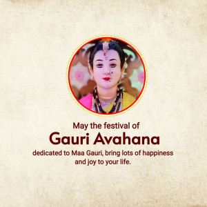 Gauri Avahana Festival Greetings Business Poster For Twitter