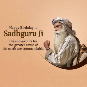 Happy Birthday Sadhguru Ji Template For Threads