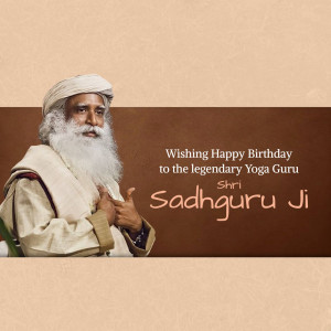 Happy Birthday Sadhguru Flyer For Facebook