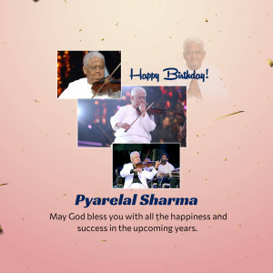 Happy Birthday Pyarelal Sharma Image For Facebook