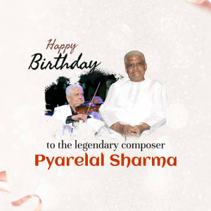Happy Birthday Pyarelal Sharma Poster For Pinterest