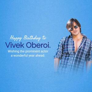 Happy Birthday Vivek Oberoi Creative Design For WhatsApp