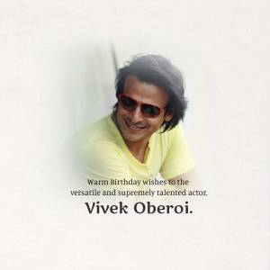Vivek Oberoi Birthday Wish Business Poster For LinkedIn