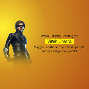 Vivek Oberoi Birthday Greeting Business Poster For Instagram