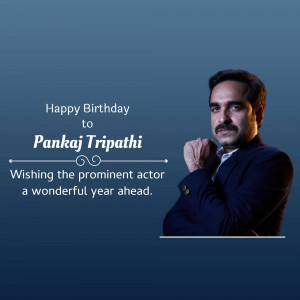 Happy Birthday Pankaj Tripathi Branding Post For Facebook