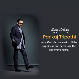 Pankaj Tripathi Birthday Wish Creative Design For Threads