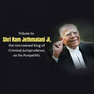 Shri Ram Jethmalani - A Tribute Flyer For Google Business Profile