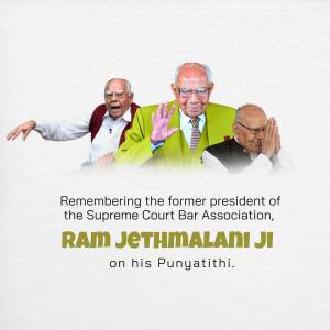 Remembering Ram Jethmalani Ji Design For Facebook