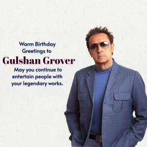 Gulshan Grover Birthday Wishes Image For X