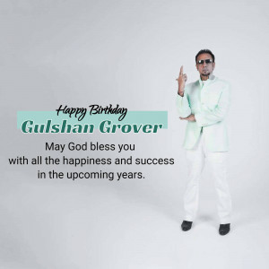 Happy Birthday Gulshan Grover Advertisement For WhatsApp