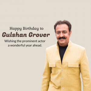 Happy Birthday Gulshan Grover Branding Post For Google Business Profile