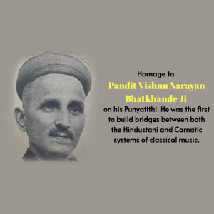 Pandit Vishnu Narayan Bhatkhande Ji - Homage Promotional Banner For Threads