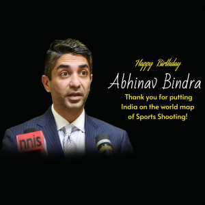 Abhinav Bindra Birthday Tribute Creative Design For LinkedIn