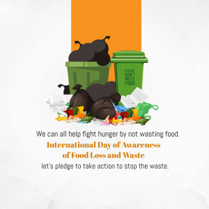 International Day Of Awareness Of Food Loss And Waste Template For Telegram