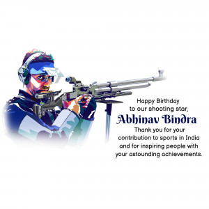 Abhinav Bindra - Happy Birthday Artwork For Pinterest