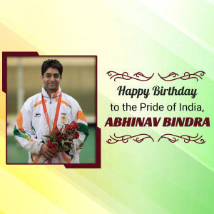 Abhinav Bindra Birthday Wish Business Poster For Facebook