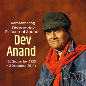 Portrait of Dev Anand, a legendary Indian actor