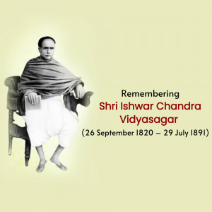 Ishwar Chandra Vidyasagar Portrait Template For Facebook