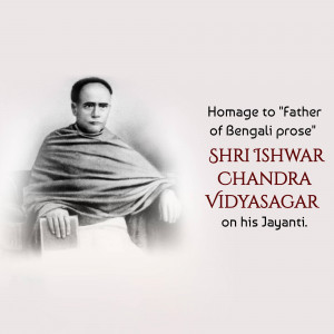 Shri Ishwar Chandra Vidyasagar Jayanti Creative Design For Instagram