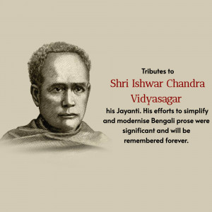 Tribute To Ishwar Chandra Vidyasagar Advertisement For LinkedIn