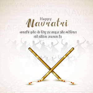 Happy Navratri Festive Greeting Marketing Image For LinkedIn