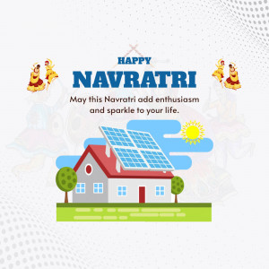 Happy Navratri With Solar Energy Branding Post For Twitter
