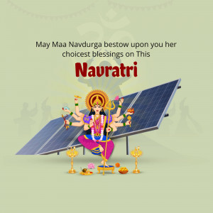 Navratri Blessings With Solar Energy Creative Design For Google Business Profile