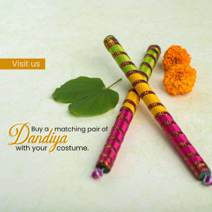 Dandiya Sticks And Decorations Advertisement For Twitter