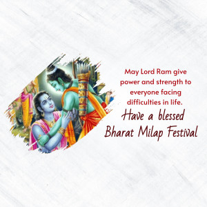 Bharat Milap Festival Greetings Promotional Banner For WhatsApp