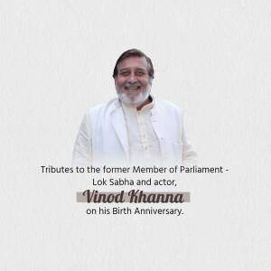 Vinod Khanna Birth Anniversary Tribute Advertisement For LinkedIn