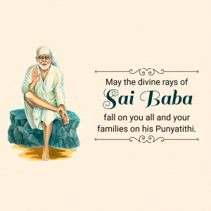 Sai Baba Punyatithi Blessings Flyer For Instagram