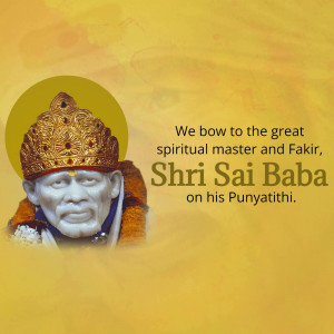 Shri Sai Baba Punyatithi Promotional Banner For Twitter