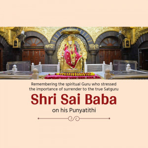 Shri Sai Baba Punyatithi Branding Post For Threads