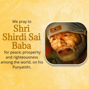 Shirdi Sai Baba - Prayer For Peace Graphic For Google Business Profile