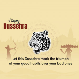Happy Dussehra - Triumph Of Good Over Evil Business Poster For Google Business Profile
