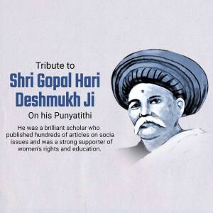 Tribute To Shri Gopal Hari Deshmukh Ji Social Media Post For Instagram