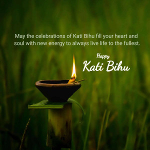 Happy Kati Bihu Greetings Artwork For Threads