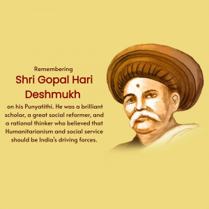 Remembering Shri Gopal Hari Deshmukh Creative Design For Instagram