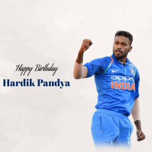 Happy Birthday Hardik Pandya Graphic For Pinterest
