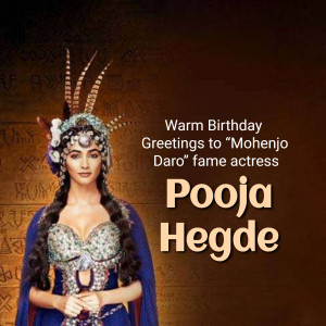 Pooja Hegde Birthday Wish Banner For WhatsApp