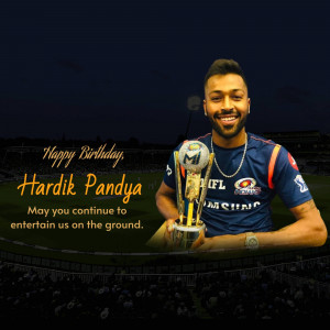 Happy Birthday Hardik Pandya Post For Google Business Profile