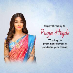 Pooja Hegde Birthday Wish Poster For Twitter
