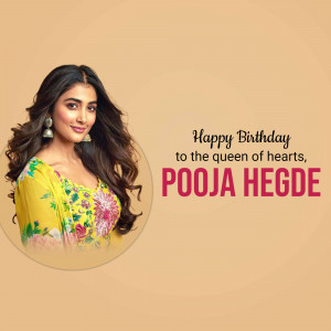 Pooja Hegde Birthday Wish Poster For Facebook